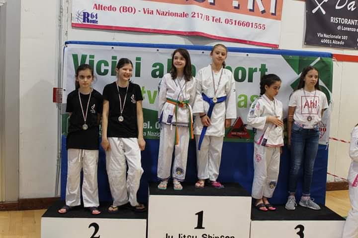 Seconde classificate Duo System femminile gara Ju Jitsu Team Bologna