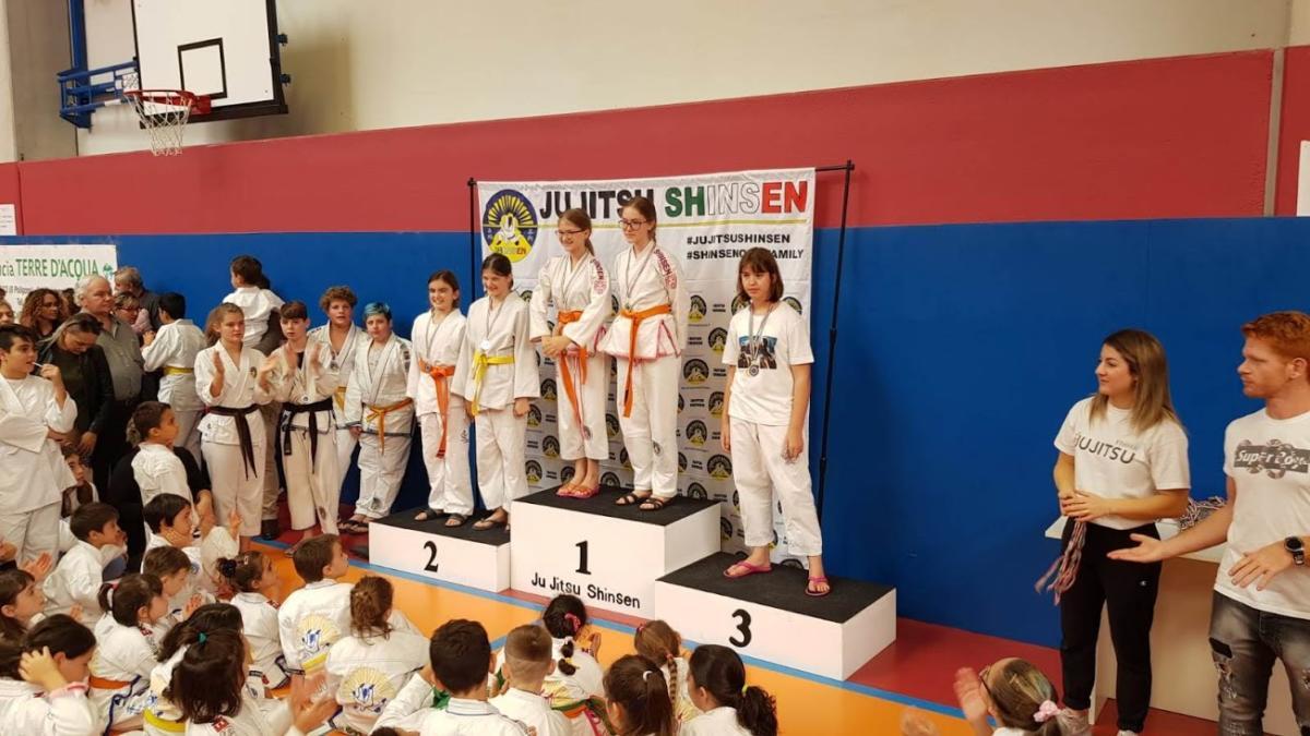 Seconde classificate Duo System femminile gara Ju Jitsu Team Bologna