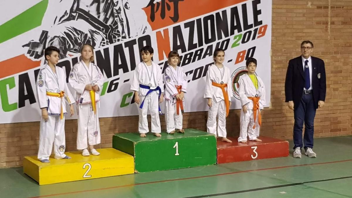 Terzi classificati Duo System mix gara Ju Jitsu Team Bologna